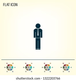 Flat icon of businessman