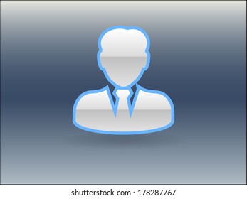 Flat icon of businessman