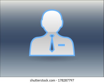 Flat icon of businessman