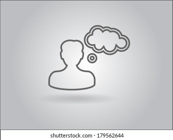 Icono plano del hombre de negocios