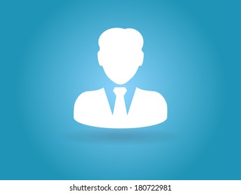 Icono plano del hombre de negocios
