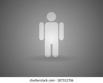 Flat icon of businessman