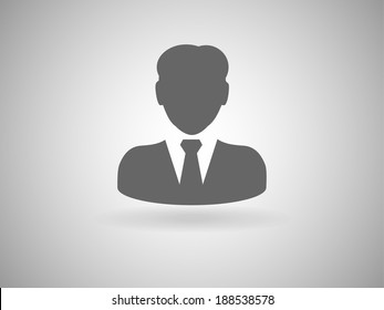 Flat icon of businessman