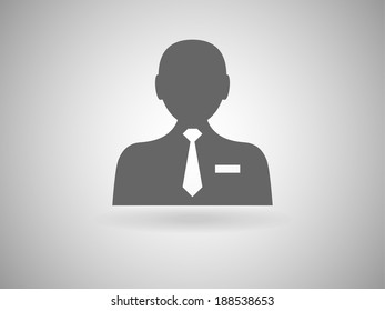 Flat icon of businessman