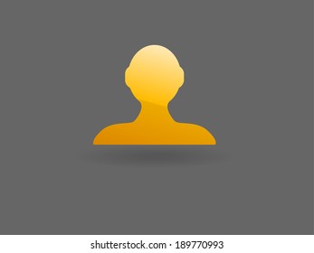 Flat icon of businessman