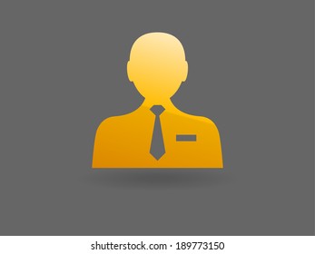Flat icon of businessman