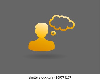 Icono plano del hombre de negocios