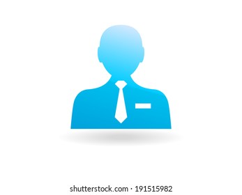 Flat icon of businessman