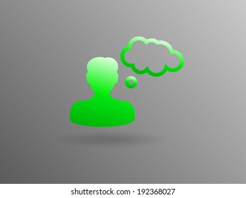 Icono plano del hombre de negocios