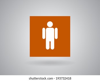 Flat icon of businessman