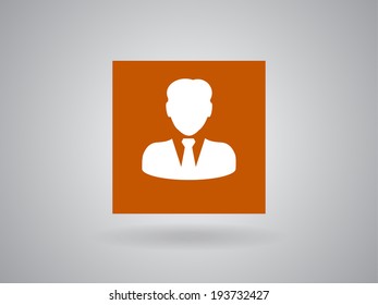 Flat icon of businessman