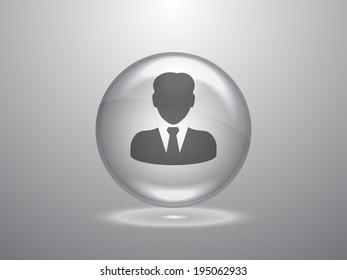 Icono plano del hombre de negocios