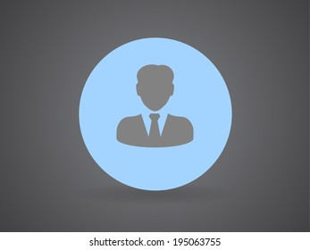 Flat icon of businessman