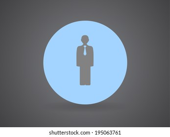 Flat icon of businessman