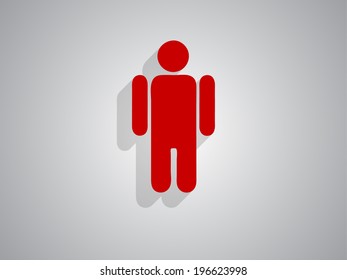 Flat icon of businessman