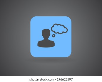 Flat icon of businessman