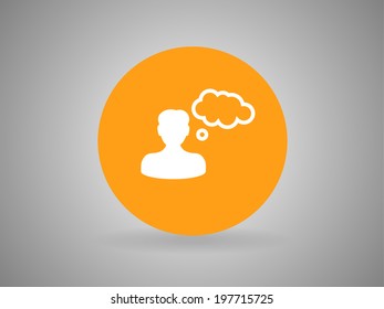 Flat icon of businessman