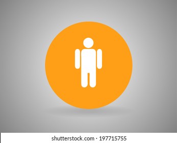 Flat icon of businessman