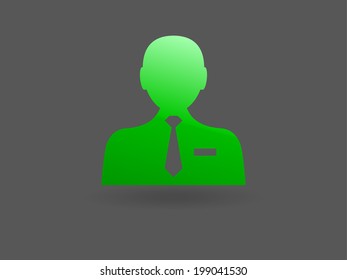 Icono plano del hombre de negocios