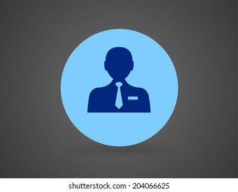 Icono plano del hombre de negocios