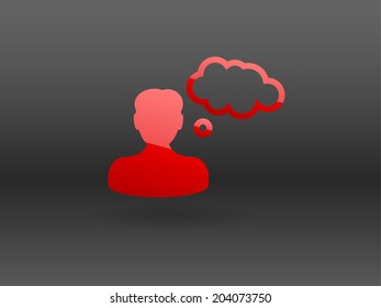 Flat icon of businessman