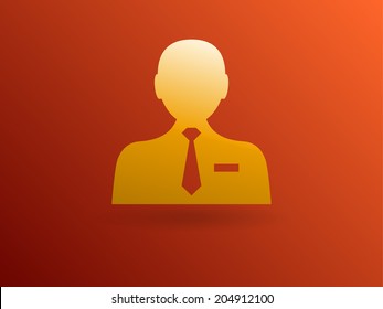 Flat icon of businessman