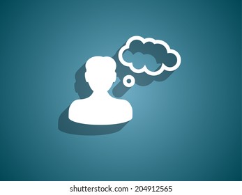 Icono plano del hombre de negocios