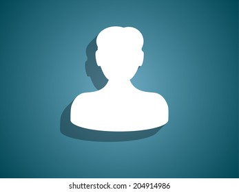 Flat icon of businessman