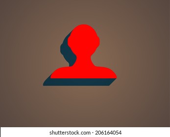 Flat icon of businessman