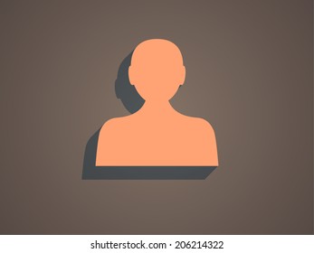 Flat icon of businessman