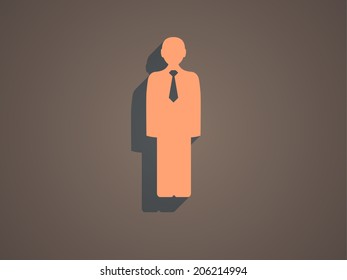 Flat icon of businessman