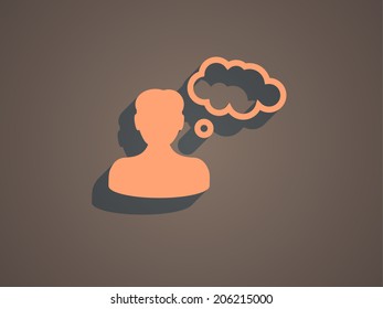 Flat icon of businessman