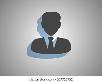 Flat icon of businessman