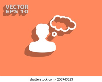 Icono plano del hombre de negocios