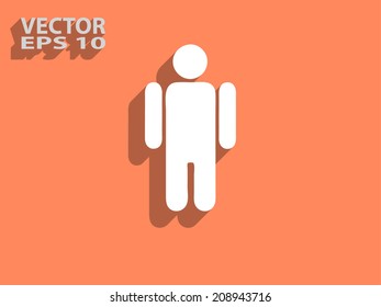 Flat icon of businessman