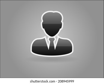 Flat icon of businessman