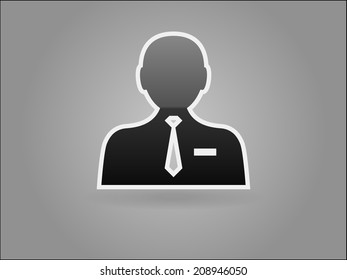 Flat icon of businessman