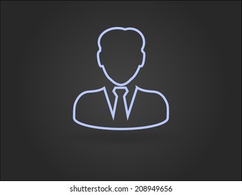 Icono plano del hombre de negocios