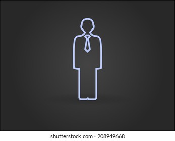 Icono plano del hombre de negocios
