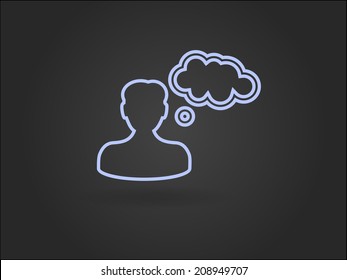 Flat icon of businessman