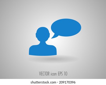 Flat icon of businessman