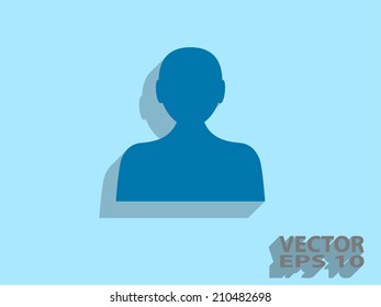 Flat icon of businessman