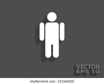 Flat icon of businessman