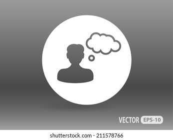 Icono plano del hombre de negocios