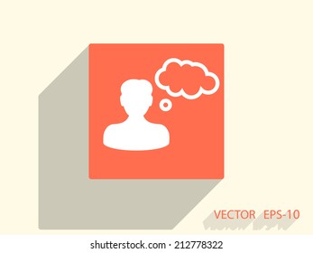 Icono plano del hombre de negocios