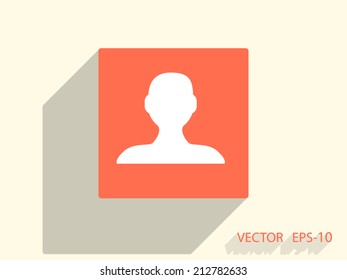 Flat icon of businessman