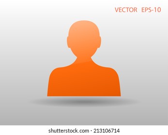 Flat icon of businessman