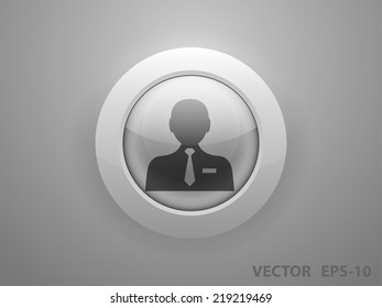 Flat icon of businessman
