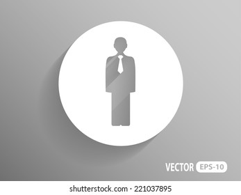 Icono plano del hombre de negocios
