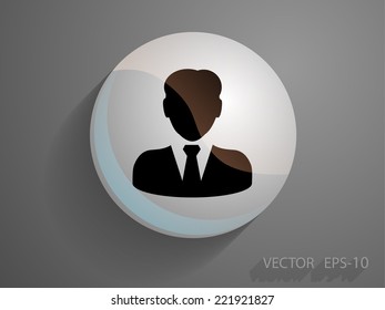 Flat icon of businessman